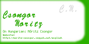 csongor moritz business card